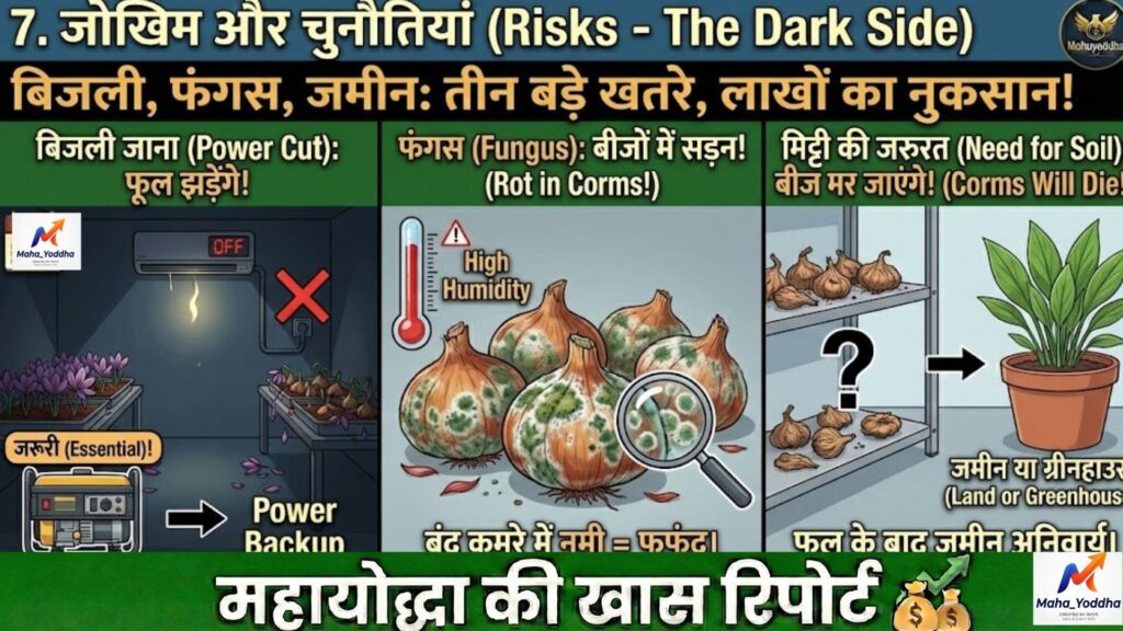 इनडोर केसर खेती 2026: एरोपोनिक्स तकनीक से कमरे में केसर उगाने का पूरा सच | लागत, मुनाफा और जोखिम