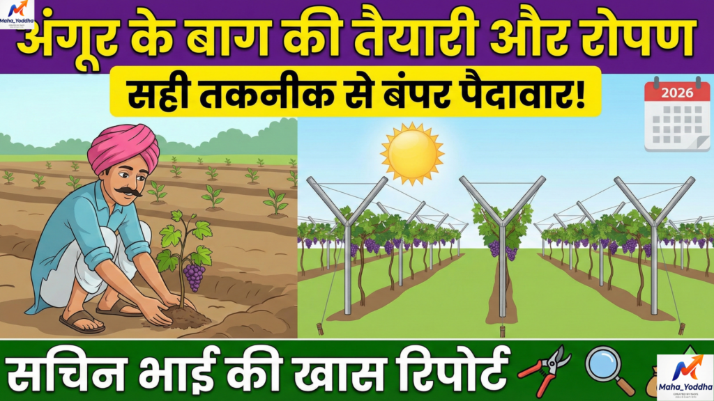 अंगूर की खेती: एक एकड़ से 10 लाख तक की कमाई, तकनीक और सावधानी – सचिन भाई की खास रिपोर्ट