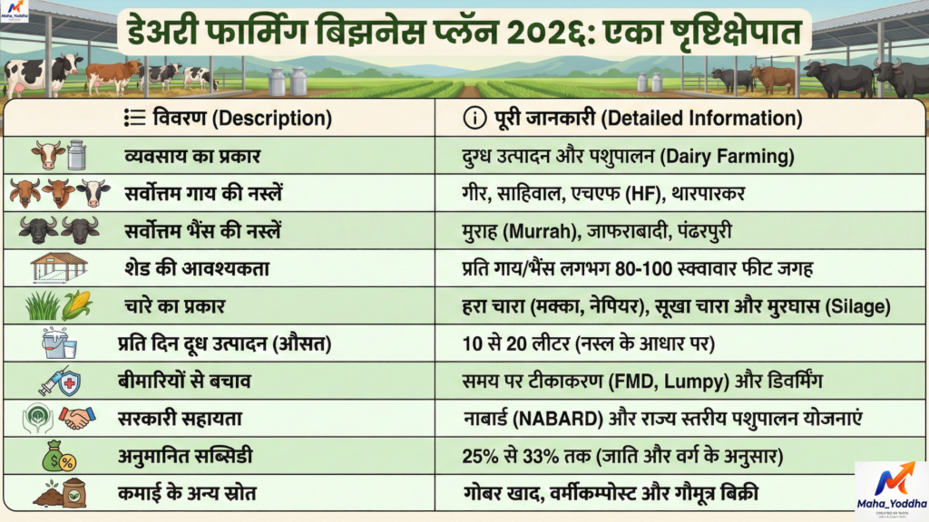 Dairy Farming Business Plan 2026