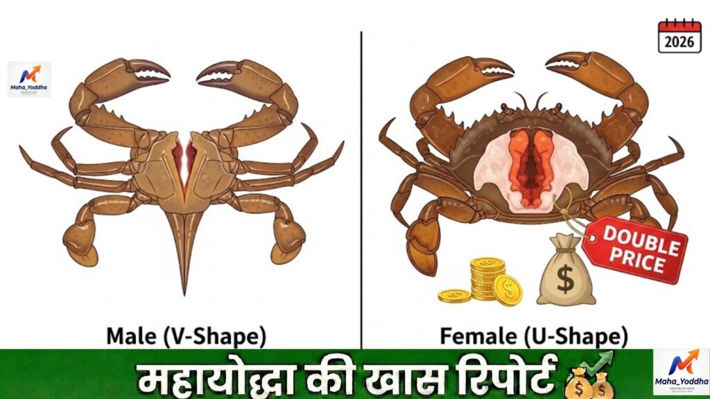 केकड़ा पालन (Mud Crab Farming) 2026: बिना तालाब बॉक्स सिस्टम से ₹1,500/kg कमाई | A to Z गाइड