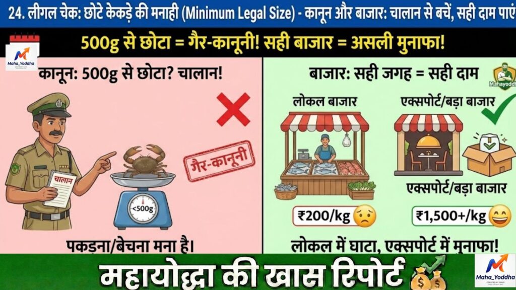 केकड़ा पालन (Mud Crab Farming) 2026: बिना तालाब बॉक्स सिस्टम से ₹1,500/kg कमाई | A to Z गाइड