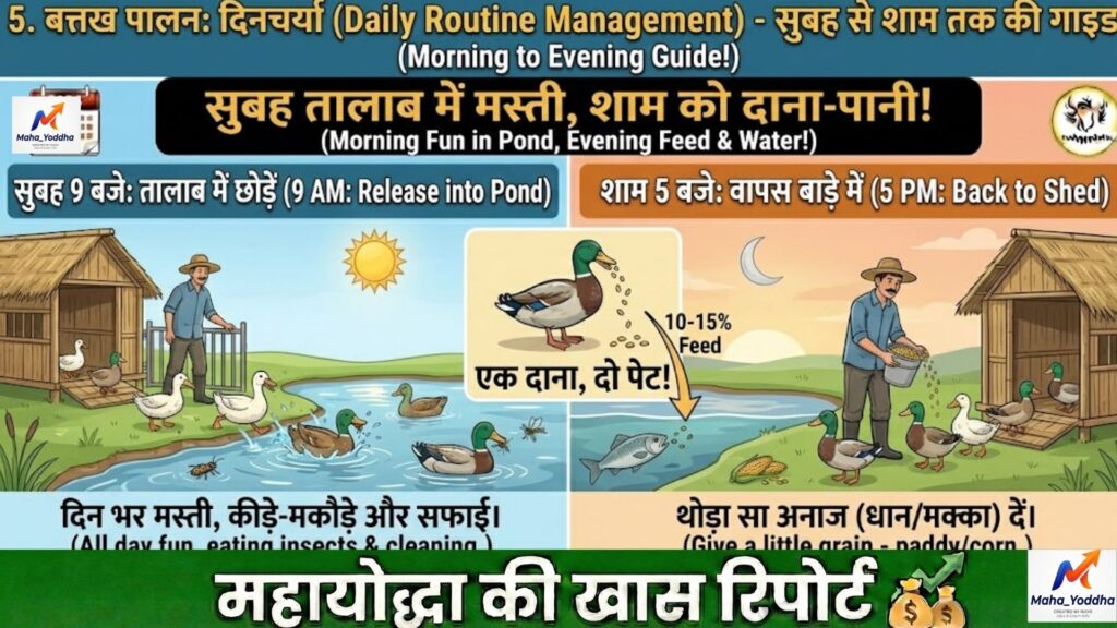 मछली और बत्तख पालन (Integrated Farming): फीड खर्चा 50% तक कम | Duck-Fish Farming से डबल कमाई