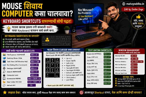 Mouse शिवाय Computer कसा चालवावा