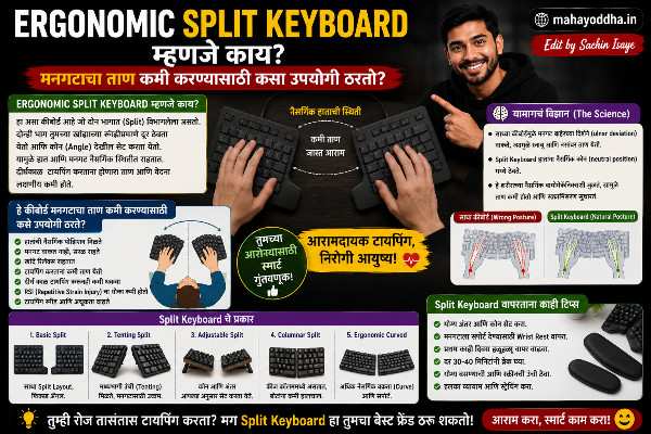 Ergonomic Split Keyboard म्हणजे काय? मनगटाचा ताण कमी करण्यासाठी कसा उपयोगी ठरतो?