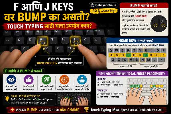 F आणि J Keys Bump