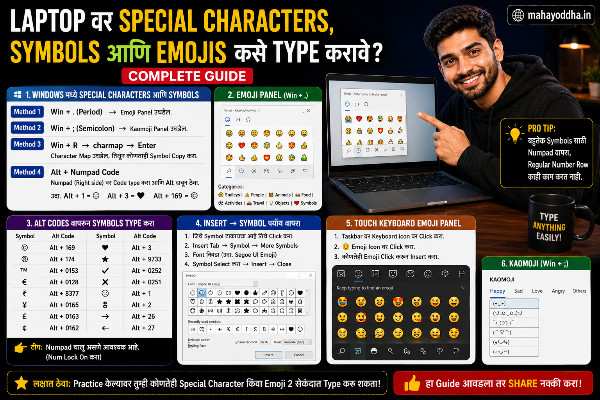 How to type special characters and emojis