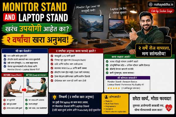 Monitor and laptop stand
