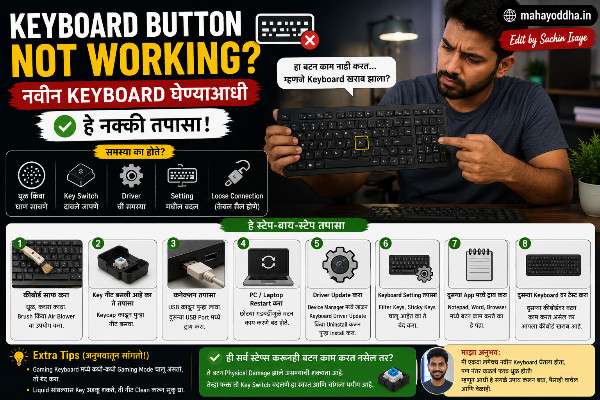 Keyboard Button Not Working? नवीन Keyboard घेण्याआधी हे नक्की तपासा