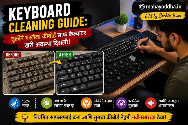 Keyboard Cleaning Guide: धुळीने भरलेला कीबोर्ड साफ केल्यावर खरी अवस्था दिसली