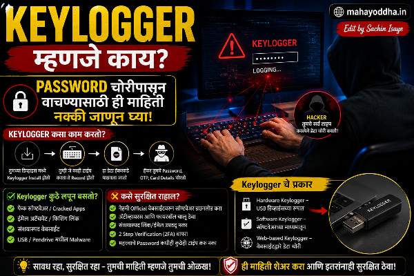 Keylogger म्हणजे काय? Password चोरीपासून वाचण्यासाठी ही माहिती नक्की जाणून घ्या