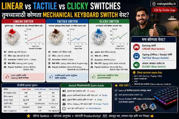 Linear vs Tactile vs Clicky Switches